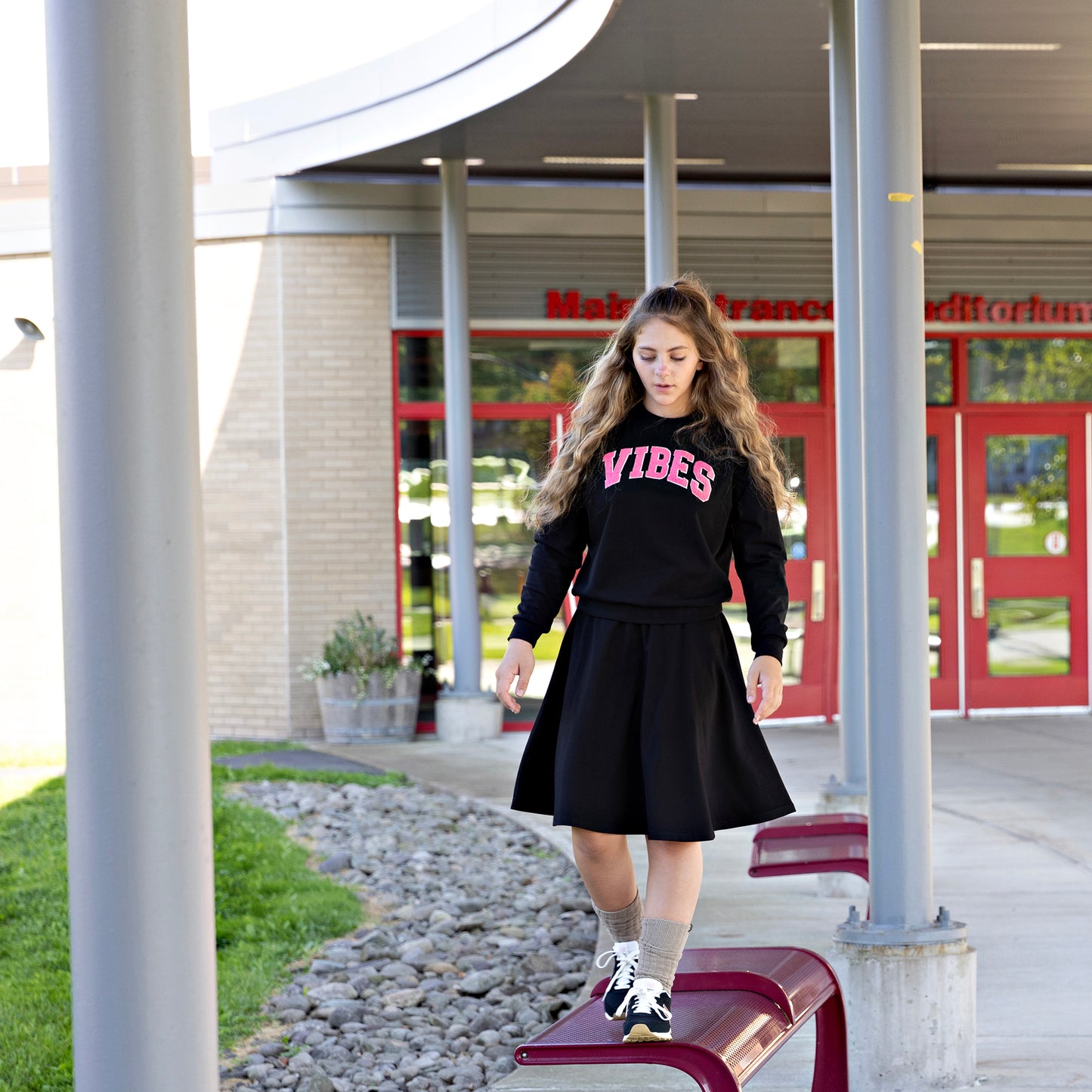 Black Printed Sweatshirt
