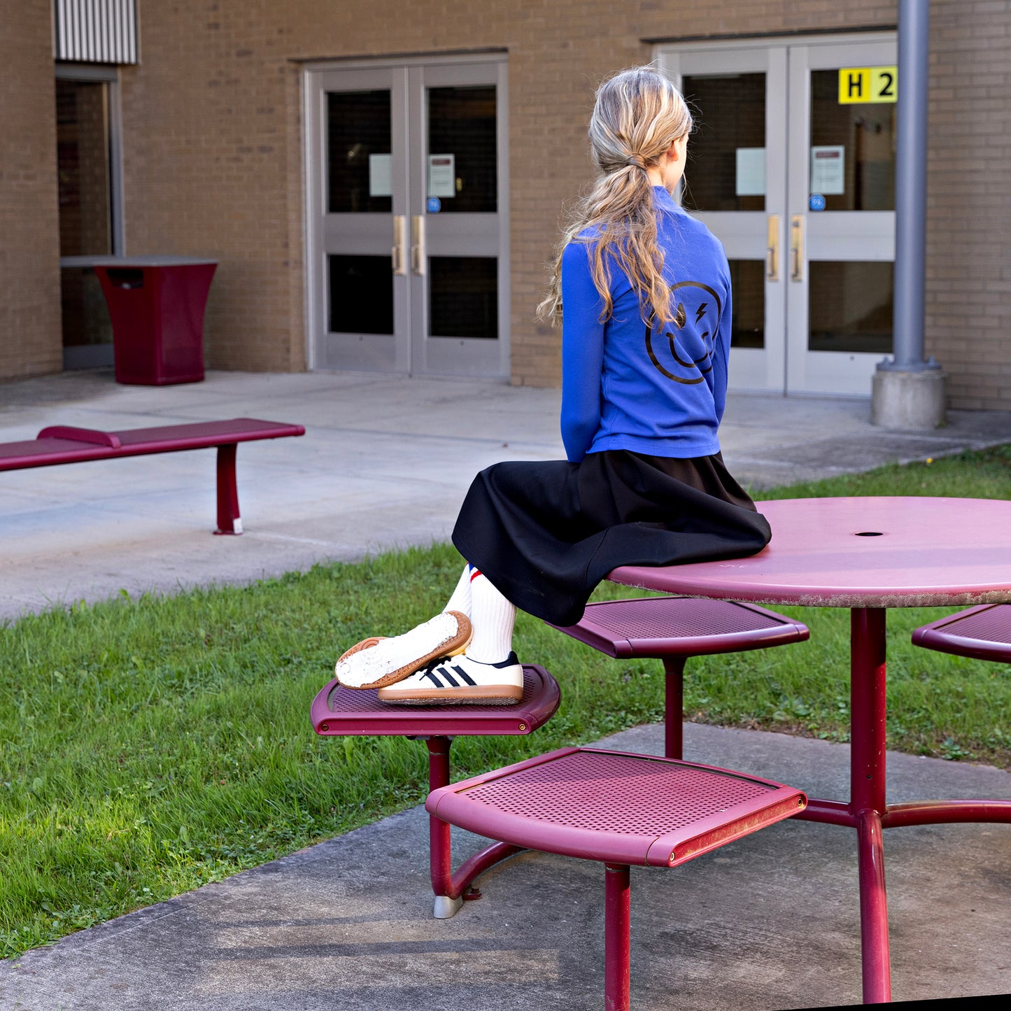 Royal Blue Mockneck Top