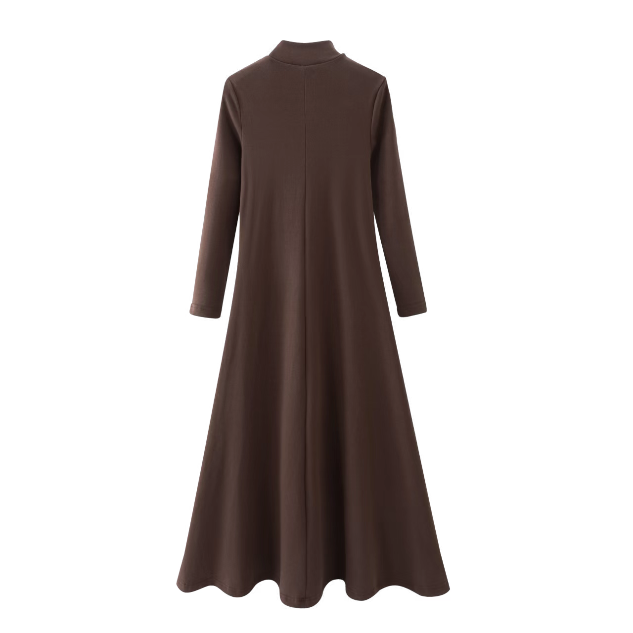 Brown Mock Neck Dress
