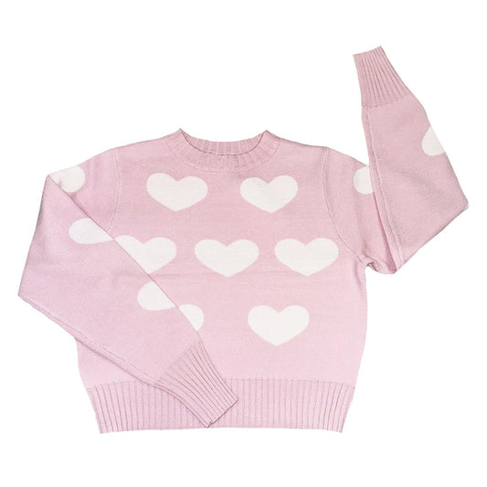Pink Hearts Summer Sweater
