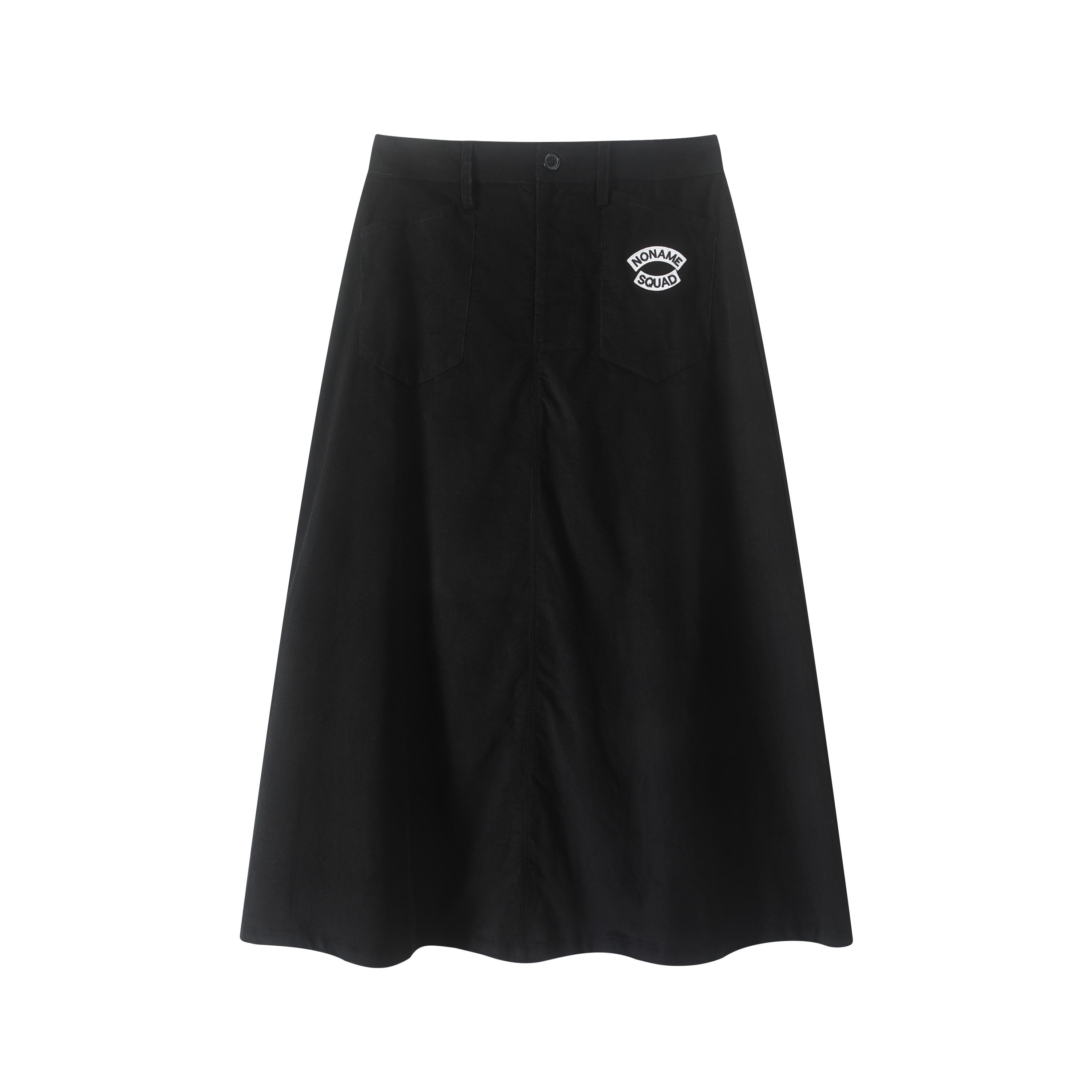 スカート TOUJOURS One Shoulder Skirt BLACK 2 Black Corduroy A-line Maxi Skirt – NONAME BRAND