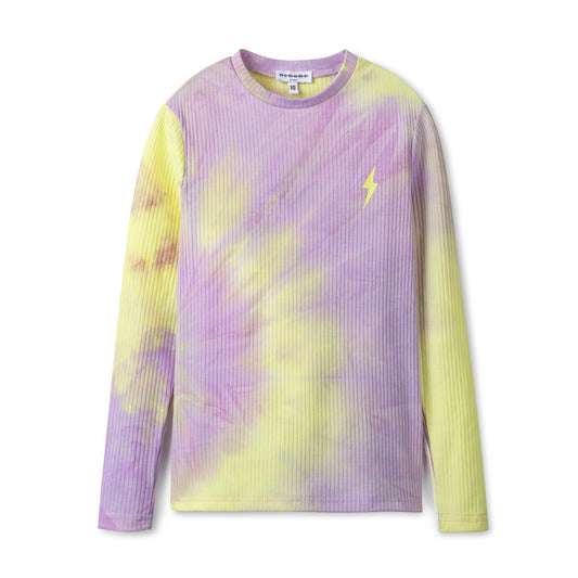 Purple Yellow Tie Dye Signature Fitted Tee