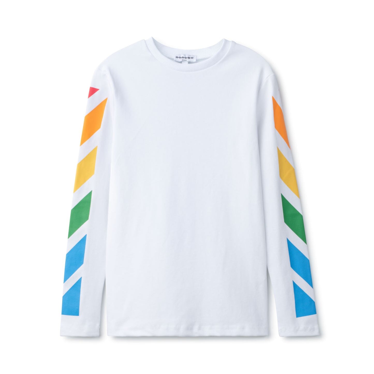 White with Colored Stripes Fitted Tee