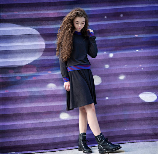 Charcoal Simple Skirt