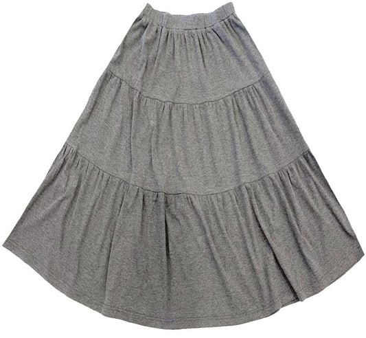 Heather Grey Tiered Skirt