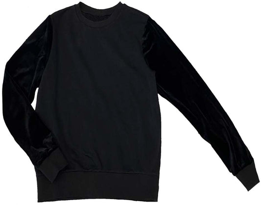 Black Velour Sweatshirt