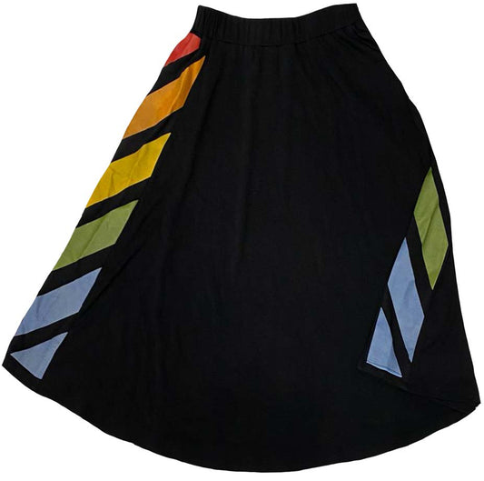 Black and Rainbow Sport Skirt