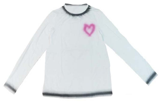 White with Black Heart Sweatshirt