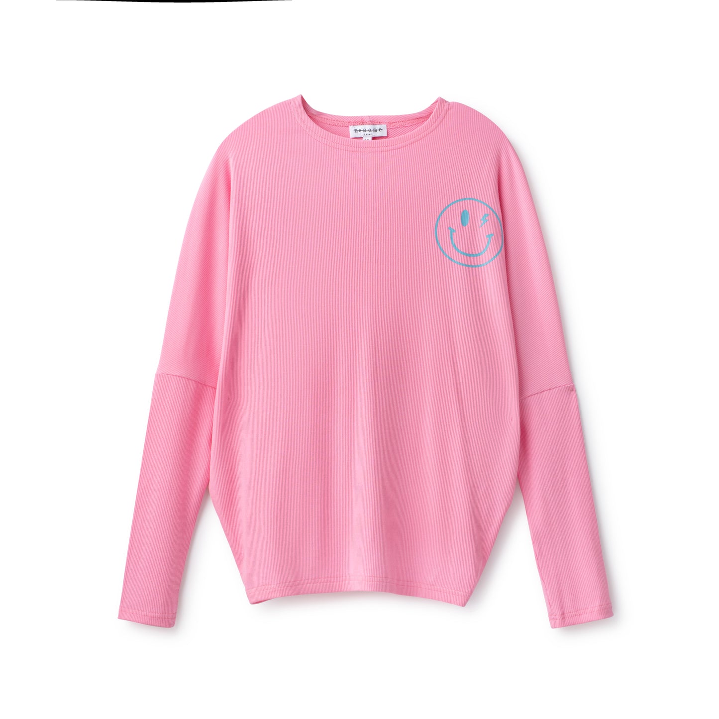 Pink Dolman Smile Logo Tee