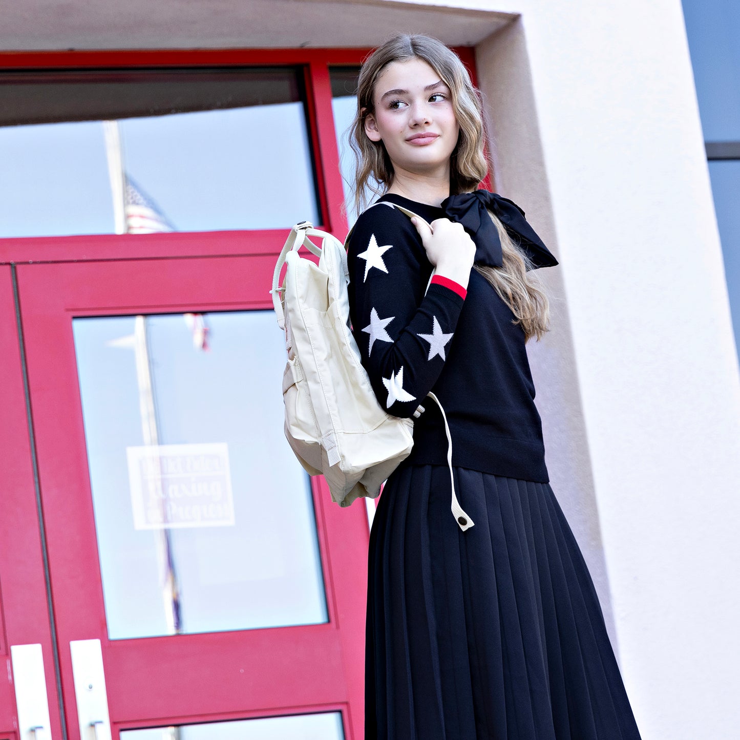 Black Knit Star Sweater