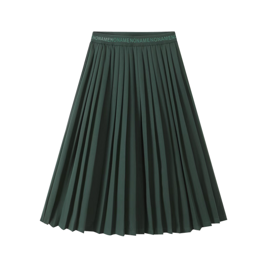 Dark Green Pleated Skirt