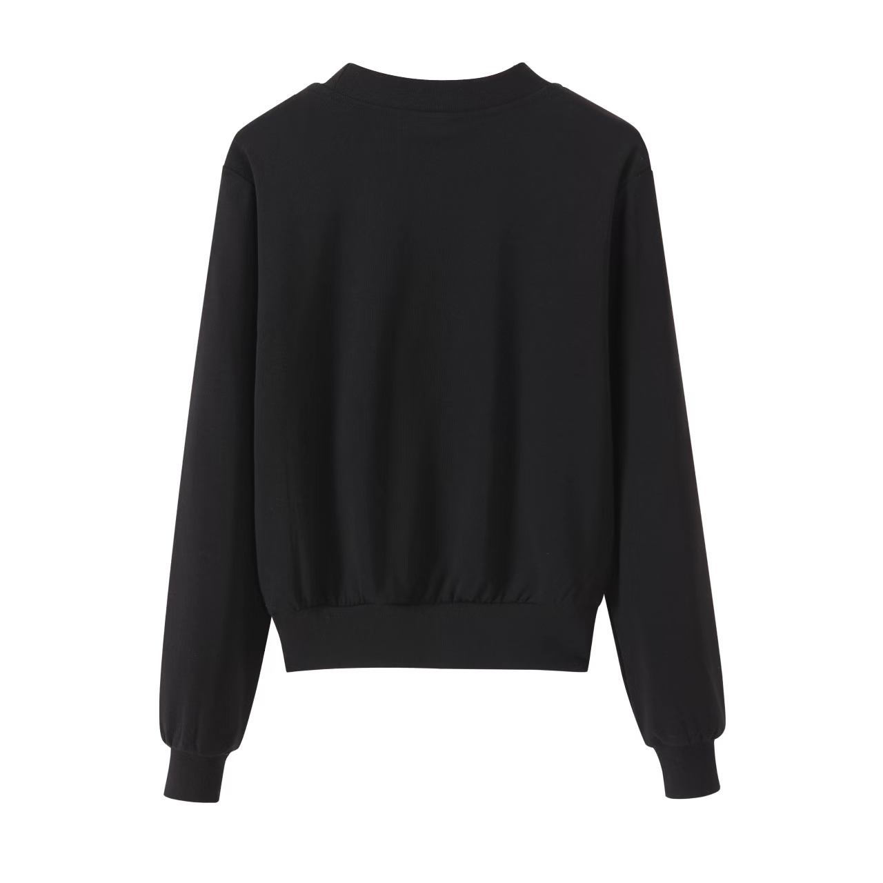 Black Embroidered Sweatshirt