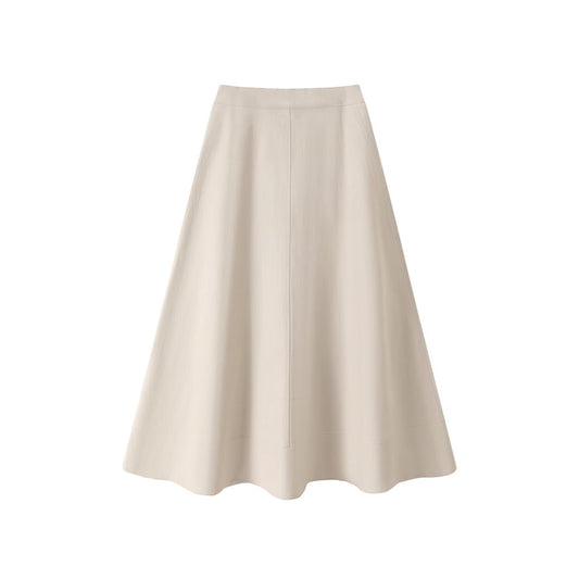 Beige Denim Skirt