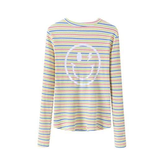 Rainbow Stripe Smile Tee -back