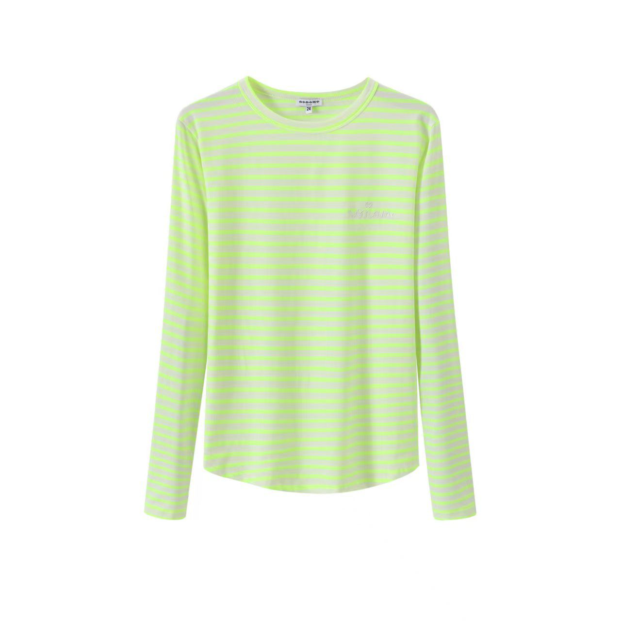 Neon Yellow Stripe Logo Tee