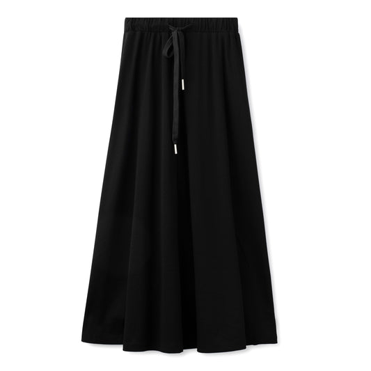 Black Essential Ribbed Skirt