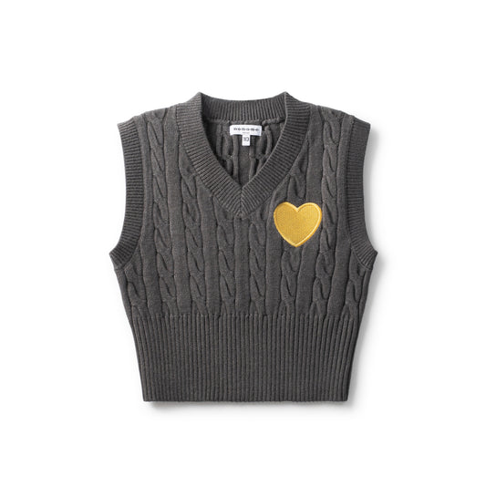 Charcoal Knit Vest