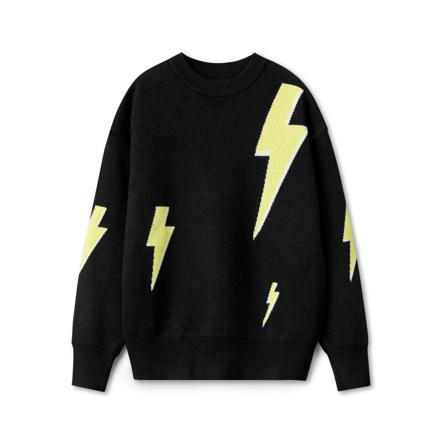 Lightening Bolt Knit Black