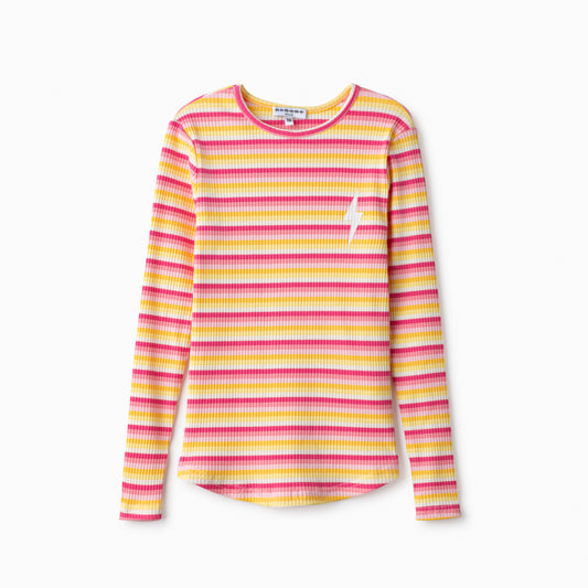 Pink Yellow Stripe T-Shirt