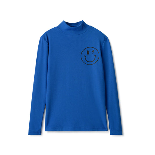 Royal Blue Mockneck Top