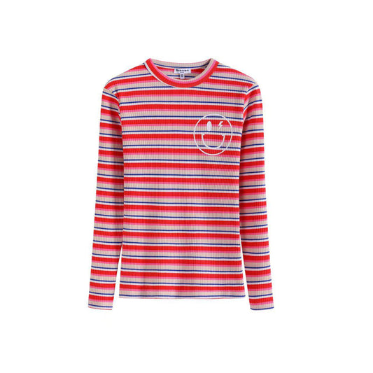 Red Stripe Smile Tee