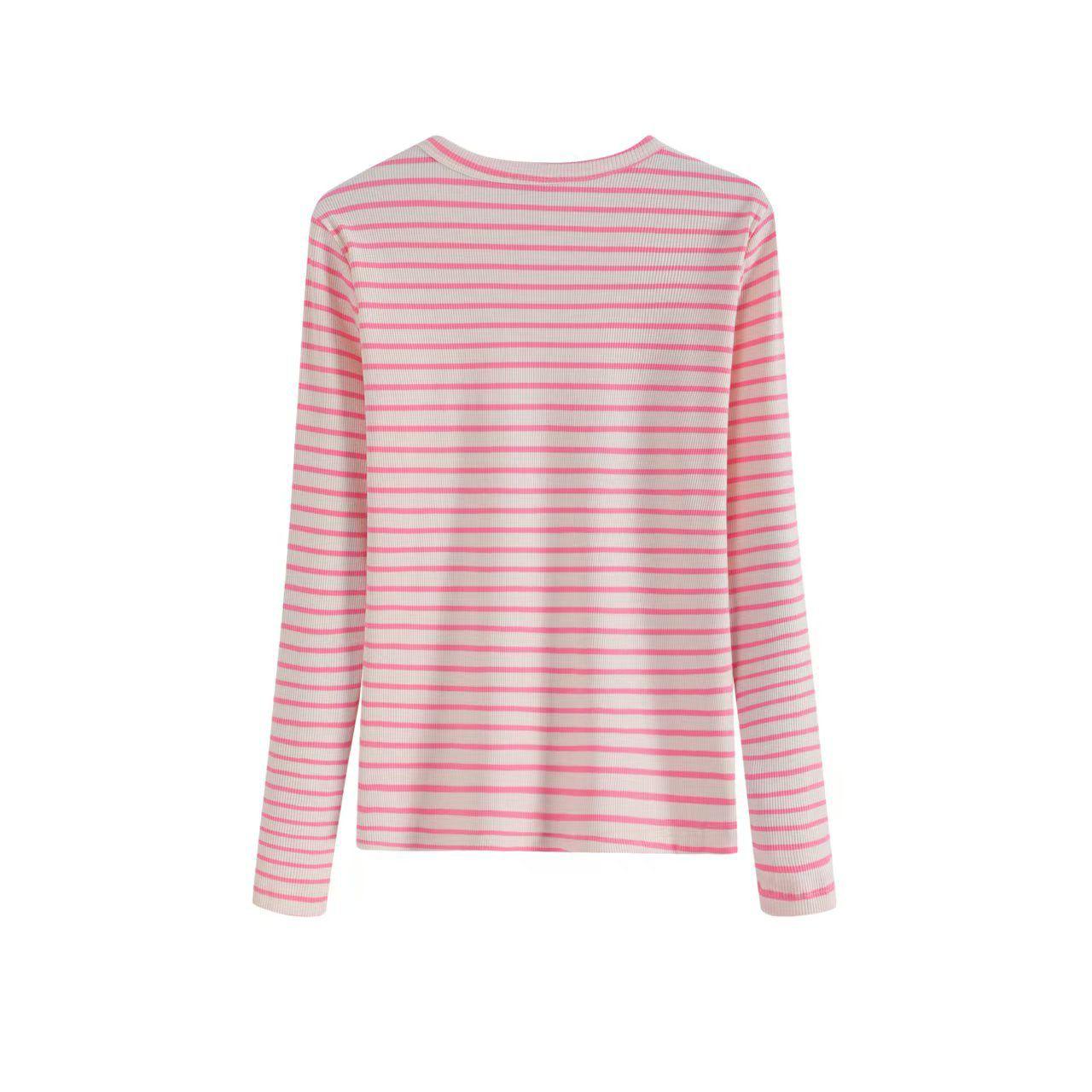 Pink Stripe Smile Tee