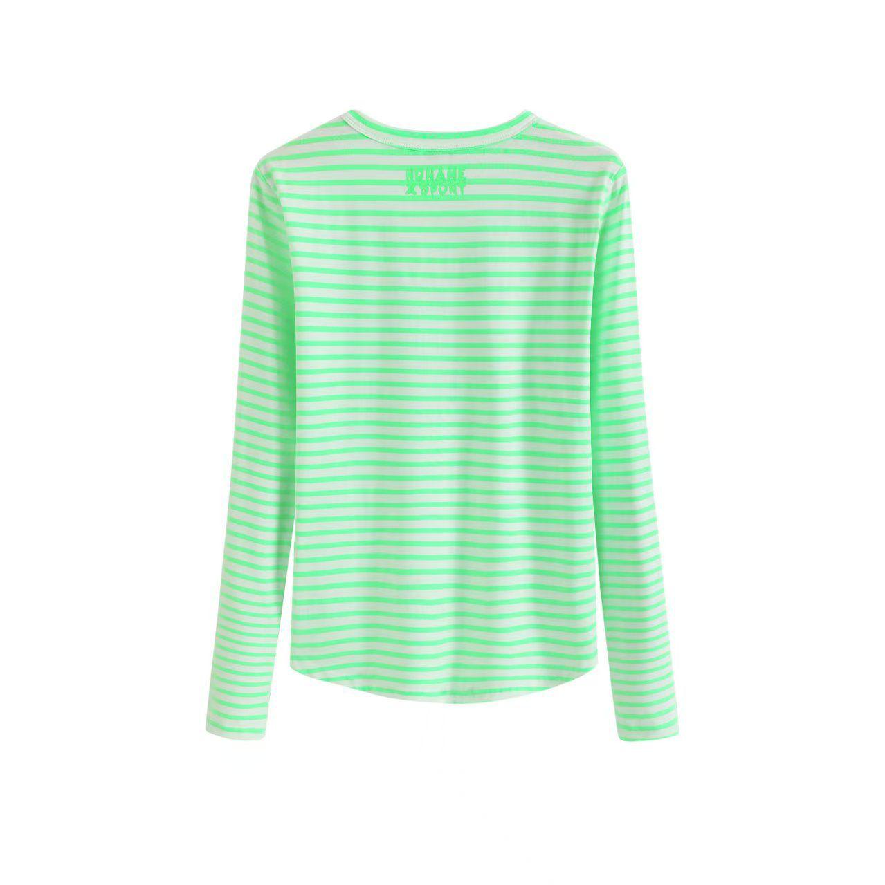 Green Neon Stripe Heart Tee