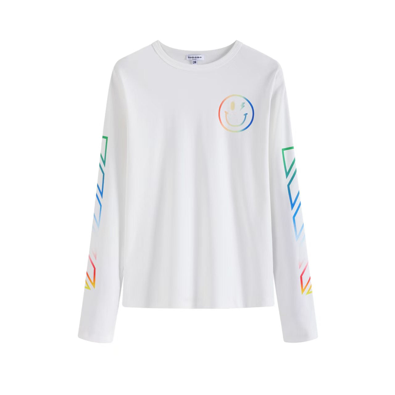 White Sport Rainbow Accent Tee