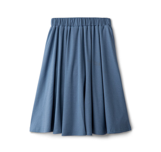 BLUE RIBBED SKIRT