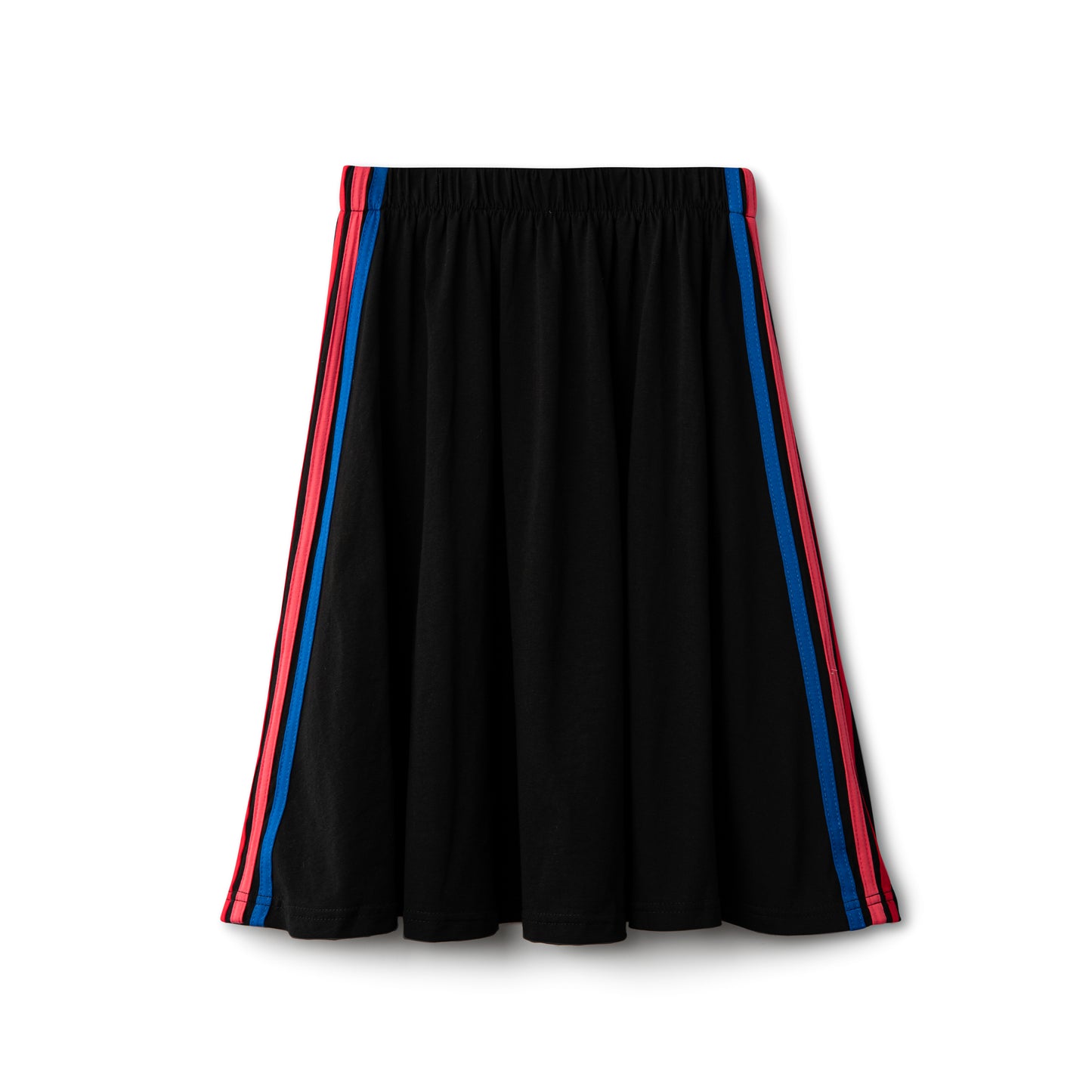 BLACK MULTICOLORED STRIPE SKIRT
