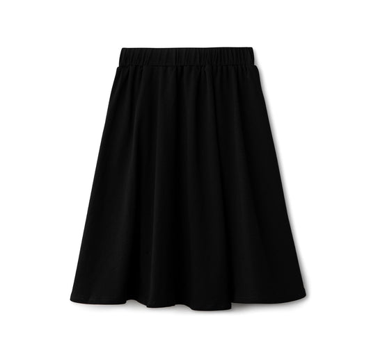 BLACK RIBBED SKIRT