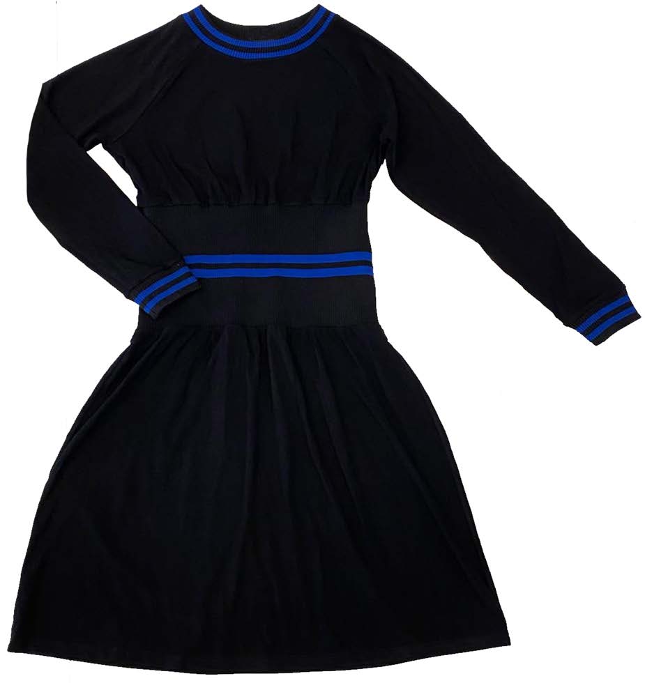 Black Dress With Ribbed Waist Band – NONAME CHILDRENSWEAR